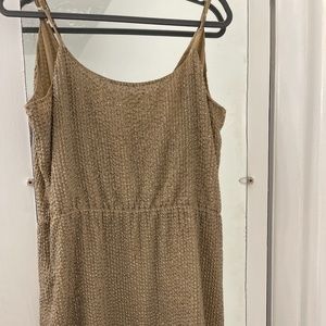 Pookie and Sebastian short glitter gold dress